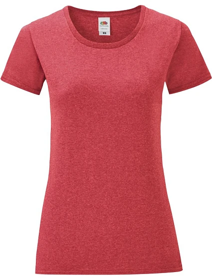 Fruit of the Loom Lady-Fit Iconic 150 T Dámské tričko 16.1432 heather red Fruit of the Loom Lady-Fit Iconic 150 T Dámské tričko 16.1432 heather red
