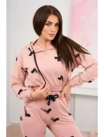 Sada s potiskem pistole tmavě pudrově růžová Sada s potiskem pistole tmavě pudrově růžová