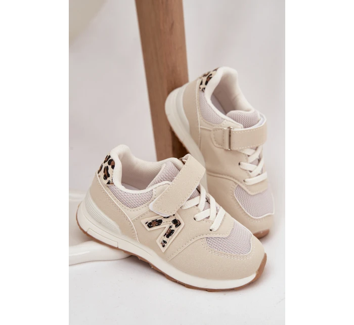 Dětské sportovní tenisky na suchý zip béžové Galisse Dětské sportovní tenisky na suchý zip béžové Galisse