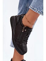 Kožené polobotky Sneakersy na platformě Vinceza 79644 Černé Kožené polobotky Sneakersy na platformě Vinceza 79644 Černé
