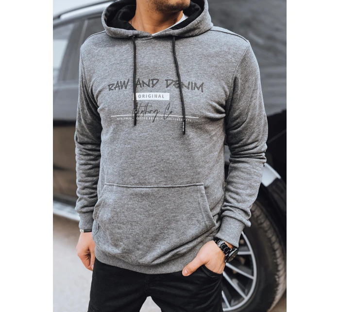 Pánská mikina s potiskem v antracitové barvě Dstreet model 21976114 - FashionStreet