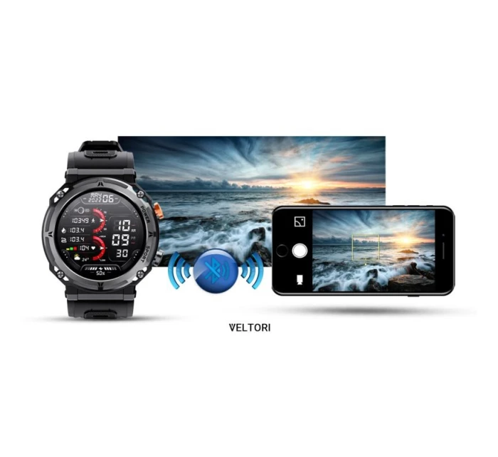 VELTORI VT130-1 Smartwatch Černý silikonový řemínek