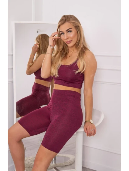 Sportovní set top + legíny fuchsiová Sportovní set top + legíny fuchsiová