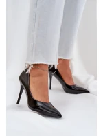 Lakované Lodičky Se  Černé model 21684522 - Boto