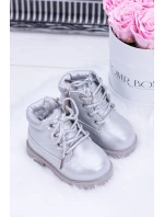 práškové stříbrné teplé Dětské boty traper Dexter práškové stříbrné teplé Dětské boty traper Dexter