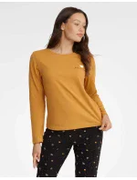 Dámské pyžamo Grind 40932-18X Hořčicová a černá - Henderson Ladies