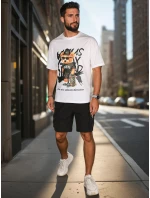 Pánské látkové bojové šortky černé model 21988609 - Dstreet