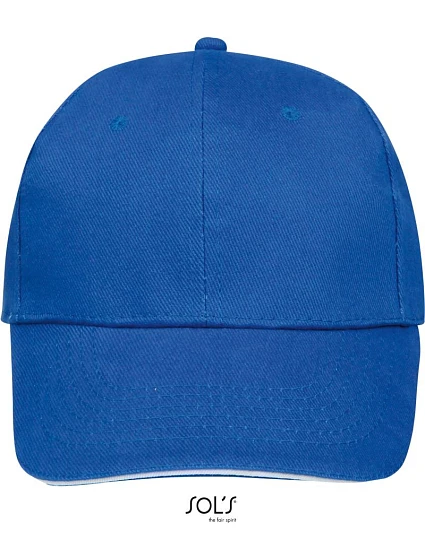 SOL'S 6 panelová baseballová kšiltovka royal/white model 22460877