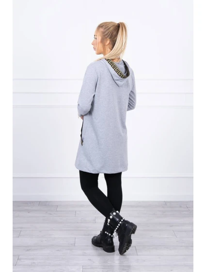 Mikina s ozdobnou šedou páskou Mikina s ozdobnou šedou páskou