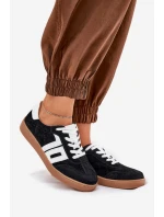 Tenisky Sportovní Obuv Semišová model 21690666 Černé - VINCEZA Tenisky Sportovní Obuv Semišová model 21690666 Černé - VINCEZA