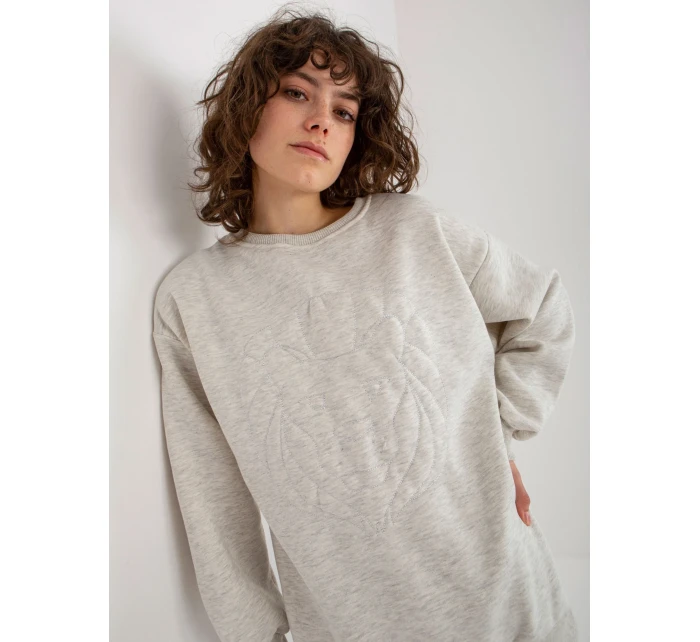 Mikina EM BL 617 model 17903537 světle šedá - FPrice Mikina EM BL 617 model 17903537 světle šedá - FPrice