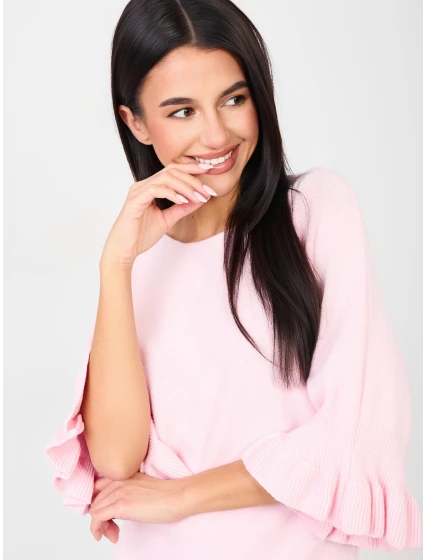 Sweter IT SW model 21888902 jasny różowy - FPrice Sweter IT SW model 21888902 jasny różowy - FPrice
