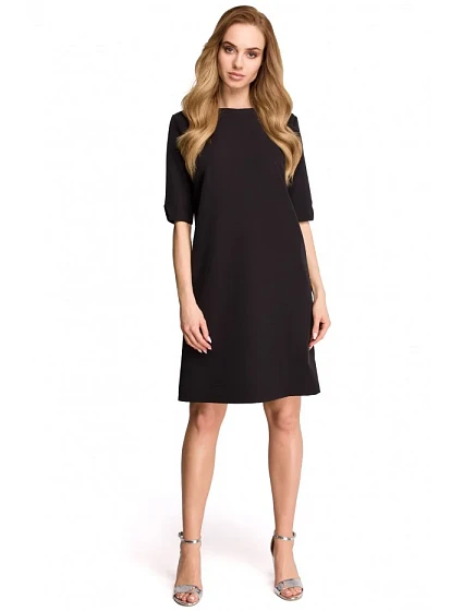 šaty s výstřihem do V na zádech černé model 15097901 - STYLOVE