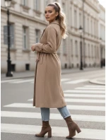 Dámský oversize kabát dlouhý camel Dstreet model 21982238 - FashionStreet