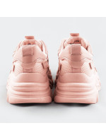 Růžové šněrovací tenisky na platformě model 17273246 - SWEET SHOES