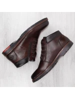 Kožené pohodlné zateplené boty M model 20539794 brown - Rieker
