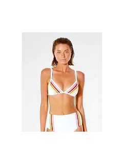 GORA-BIKINI RIP CURL Wave Shapers Stripe Banded Tri - bílý