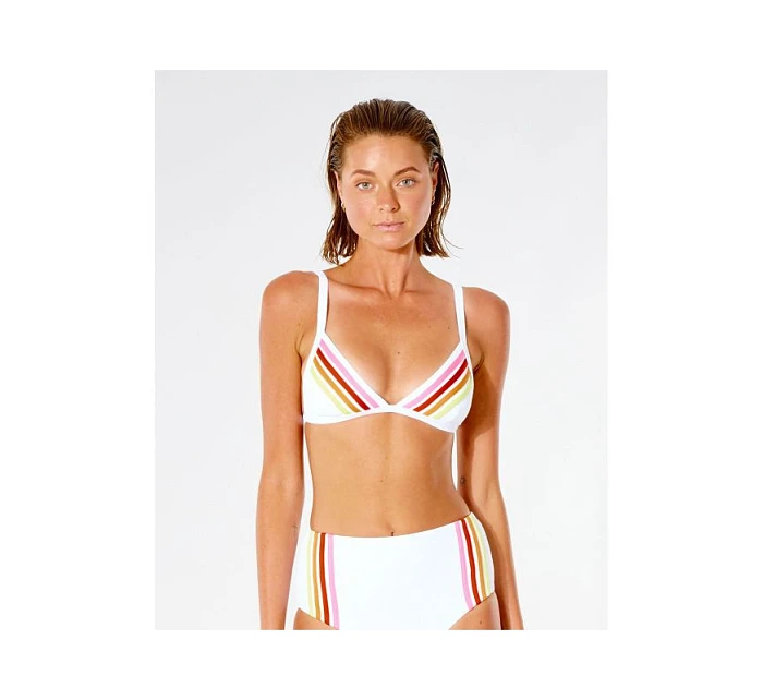 GORA-BIKINI RIP CURL Wave Shapers Stripe Banded Tri - bílý