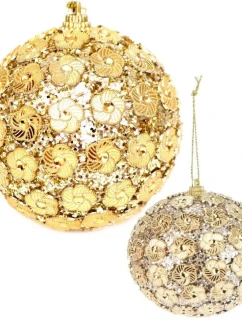 OZDOBNÁ CETKA S FLITRY 8CM ZLATÁ