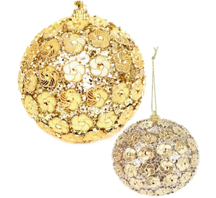 OZDOBNÁ CETKA S FLITRY 8CM ZLATÁ