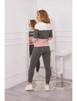 Sada s potiskem v barvě ecru+grafitová barva Sada s potiskem v barvě ecru+grafitová barva