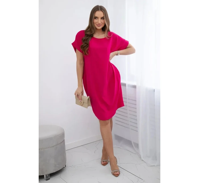 Šaty s kapsami fuchsie