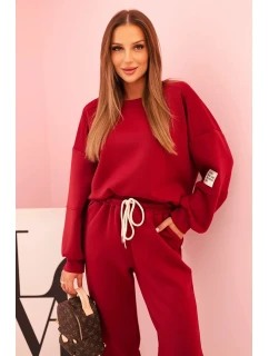 Komplet mikina + kalhoty máslově švestková