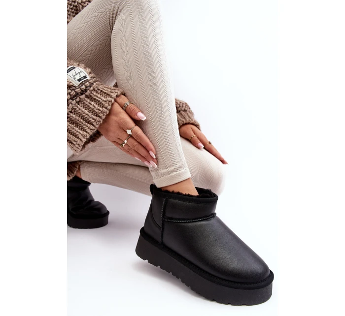 Kožené Dámské Na Platformě Černé model 21639040 - Boto