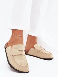 Dámské Pantofle Na Korkové Platformě Béžové model 21705555 - Boto