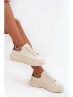 Dámské sneakersy na platformě Big Star SS274246 světle béžové Dámské sneakersy na platformě Big Star SS274246 světle béžové