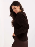 Sweter MI SW model 21749815 ciemny brązowy - FPrice Sweter MI SW model 21749815 ciemny brązowy - FPrice