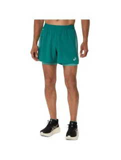 Pánské šortky 2N1 5IN M 2011D245-301 zelené - Asics Road