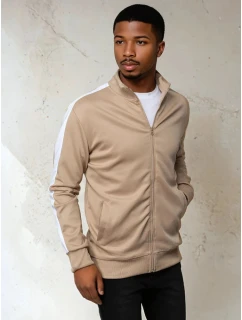 Pánská rozepínací mikina béžová Dstreet BX5564