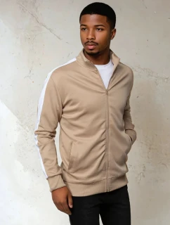 Pánská rozepínací mikina béžová Dstreet BX5564