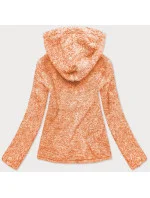 Oranžová melanžová plyšová dámská mikina model 17752103 - J.STYLE