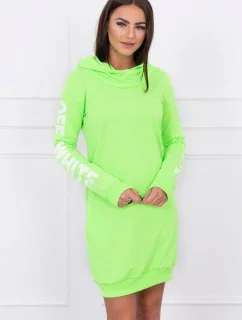 Bílé zelené neonové šaty