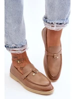 Dámské klasické mokasíny hnědé model 21626974 - Boto