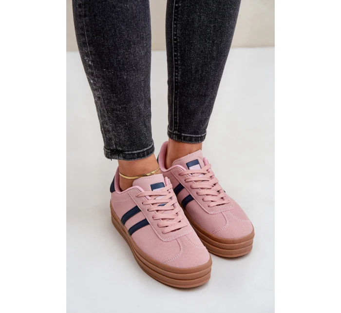 Dámské Tenisky Na Platformě Růžové model 21680443 - Boto