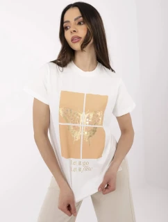 T shirt CLM TS model 21099014 ecru - FPrice