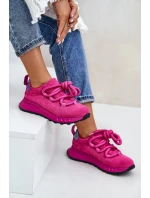 Semišové Dámské Tenisky S Tlustým Šněrováním Artiker Fuchsie Semišové Dámské Tenisky S Tlustým Šněrováním Artiker Fuchsie