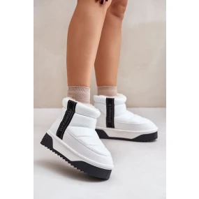 Nízké sněhule na silné podrážce D.Franklin DFSH371011 Bílé