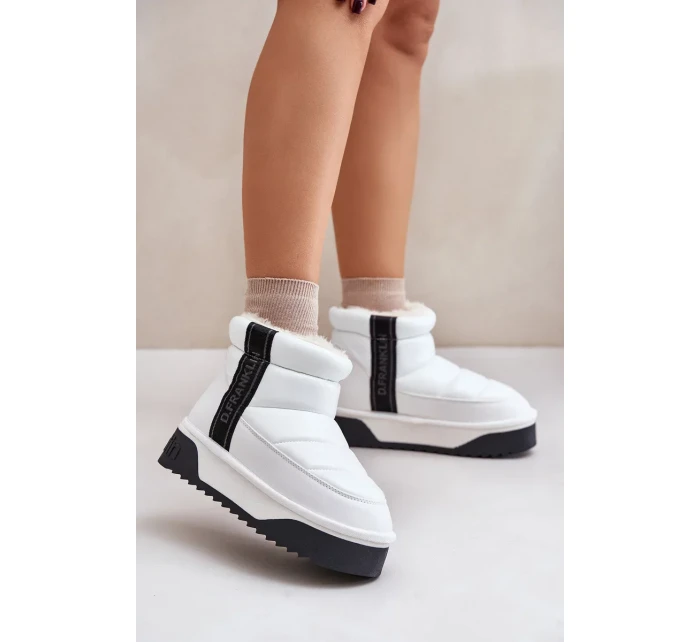 Nízké sněhule na silné podrážce D.Franklin DFSH371011 Bílé Nízké sněhule na silné podrážce D.Franklin DFSH371011 Bílé