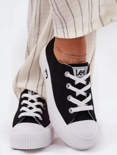 Dámské trampky na platformě LEE ISLA C WOMEN LOW – černé