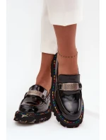 Lakované dámské mokasíny Artiker – černé