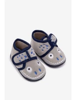 Dětské bačkory na suchý zip – šedé Jeselle