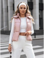 Dámská prošívaná vesta růžová Dstreet model 21970003 - FashionStreet