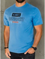 Pánské modré tričko s potiskem Dstreet RX5408 Pánské modré tričko s potiskem Dstreet RX5408