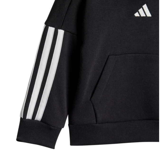 Dětské tepláky adidas Essentials Joggers 3 Stripes Fleece Hoodie black JD6484 Dětské tepláky adidas Essentials Joggers 3 Stripes Fleece Hoodie black JD6484