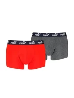 Pánské boxerky Puma 2-Pack červená šedá pohodlná bavlna Pánské boxerky Puma 2-Pack červená šedá pohodlná bavlna