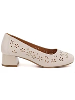 Dámské otevřené béžové lodičky Sergio model 22121890 - LEONE